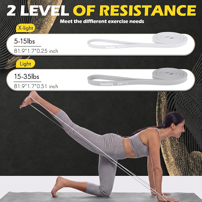Seenelling 36 Pcs Resistance Bands Bulk Elastic Workout Bands for Home Gym Strength Training Yoga and Physical Exercise Loop for Men and Women