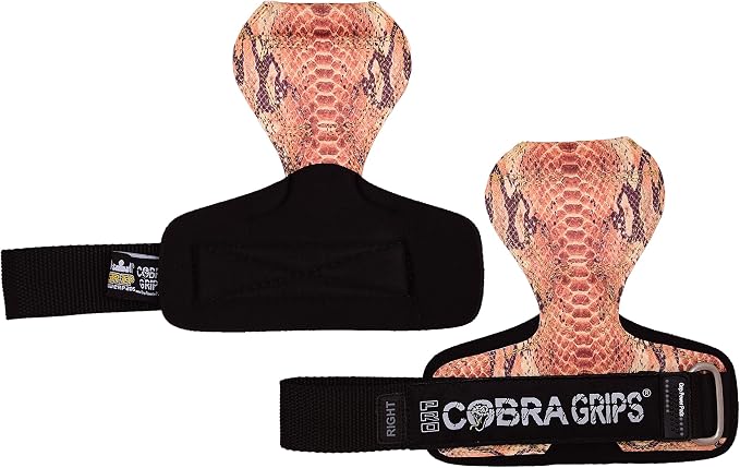 Cobra Grips Weight Lifting Gloves with Adjustable Neoprene Padded Wrist Wraps - Heavy Duty Alternative to Power Lifting Hooks for Deadlifts