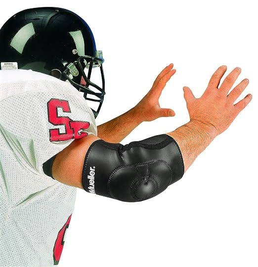 Mueller Padded Elbow Sleeve, Small - Medium, Arm Protection Sleeve for Football, Rugby, and Contact Sports, Comfortable, Skin Safe, Premium Sitched Elbow Padding for Athletes | Arm Protection for Football, Rugby, Contact Sports, Premium Stitched Elbow ...