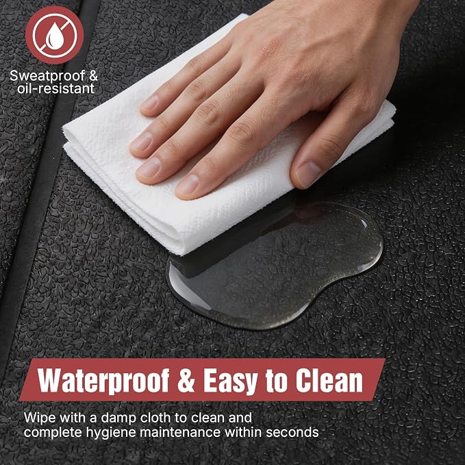 Treadmill Mat for Floor Protection, 68" × 29" Heavy Duty Exercise Equipment Mat for Home Gym, Anti-Slip Shock Absorption Pad for Treadmill, Elliptical, Stationary Bike, Rowing Machine