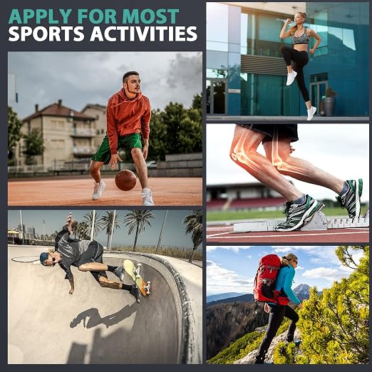 2 Pack Full Leg Compression Sleeves, Long Knee Brace Support for ACL,PCL, Meniscus Tear, Arthritis, Tendinitis,Men And Women (Medium, Blue)