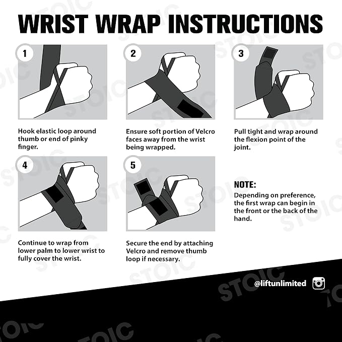 Stoic Wrist Wraps for Weightlifting & Gym Training