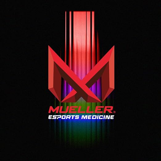 MUELLER Esports Medicine Adjustable Elbow Brace with Gel Pad for Men and Women, Elbow Pain Relief Support Sleeve, 6 KTape Strips Included, Ideal for Gamer's Console and Mouse Elbow, Black, One Size