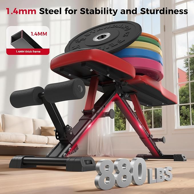 FLYBIRD Adjustable Weight Bench, Full Body Workout Bench for Home Garage Gym Strength Training, Incline Flat Decline for Sit Up Bench Press