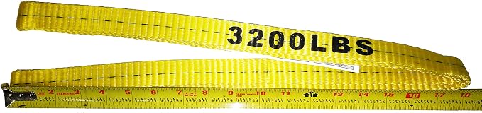 Everest C1150 1" x 3' Flat Endless Sling Yellow Lifting Sling for Construction, Lifting, Moving, Hoisting - Strap Heavy Duty - 1-Pack 3200lbs WLL
