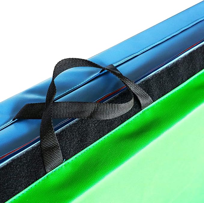 BalanceFrom 10x4 Feet 4-Panel Folding Gymnastics Mat – 2-Inch Thick Pad with Vinyl Surface and Carrying Handles for Tumbling, Yoga, Pilates, Home Workouts, and Martial Arts