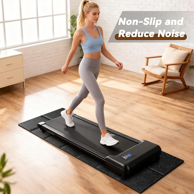 Walking Pad Mat – 68" x 24", 0.2" Thick Treadmill Mat for Carpet Floors | Non-Slip High Density for Bike, Elliptical, Home Gym Use