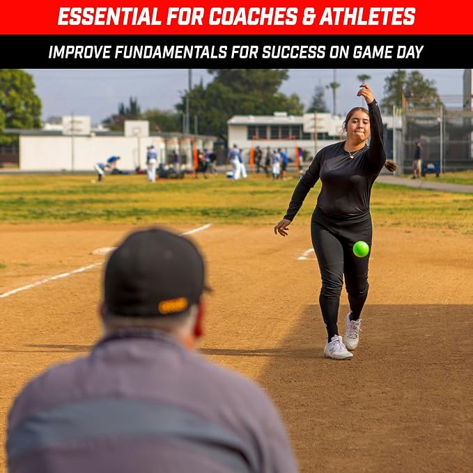 GoSports Plyometric Weighted Balls for Baseball & Softball Training 6 Pack - Choose Pro or Elite Set