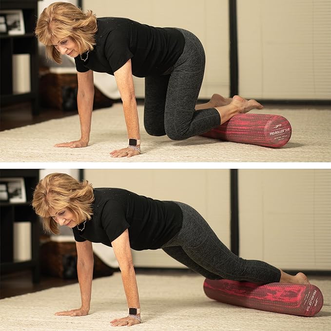 OPTP PRO-Roller Soft Density Foam Roller – Round, Pink, 36" x 6" | Low density soft foam roller for physical therapy, Pilates, yoga foam roll exercises & muscle recovery, pink 36" x 6"