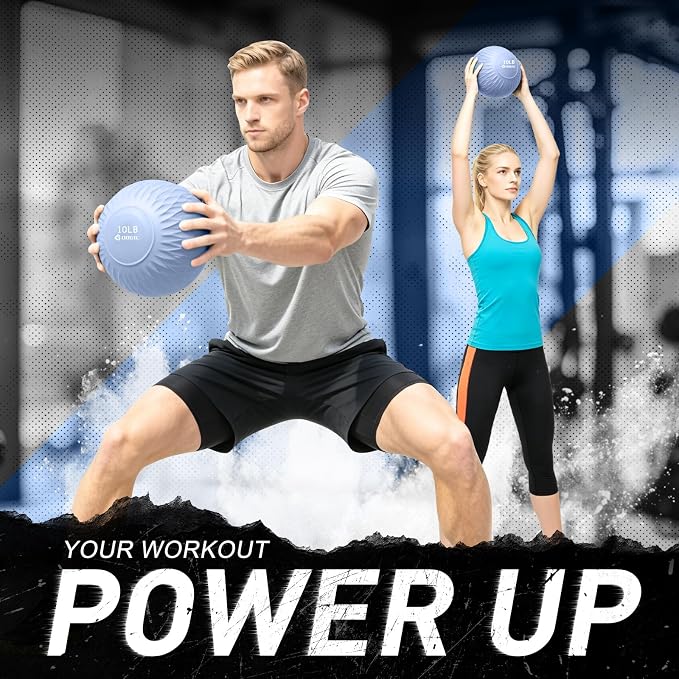 Slam Ball Medicine Ball Weighted Balls for Exercise and Workout, Strength, Cardio, Cross-Training and Core Workouts
