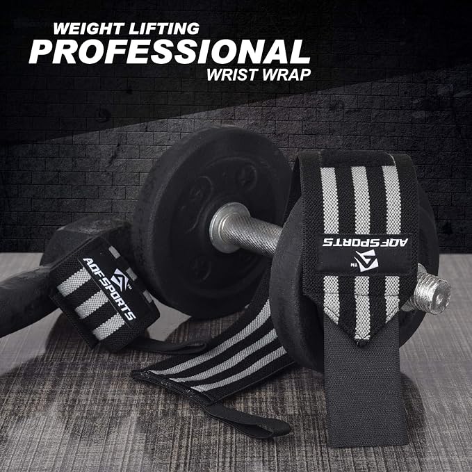 AQF Wrist Wraps for Weightlifting & Powerlifting, 18" USPA Approved (Pair)
