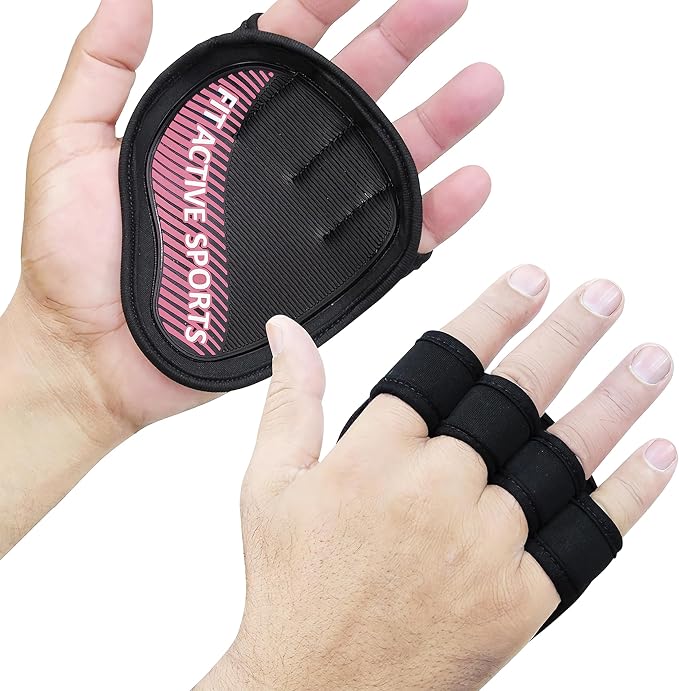 Workout Gloves for Gym - Durable Gym Grips, & Grip Pads - Rubber Padding to Avoid Calluses - Suits Men & Women