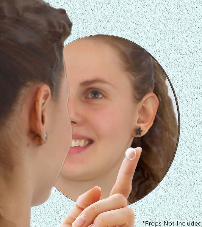 Marketing Holders Acrylic Mirror Round 15 Inch Reflective Circle Tiles DIY Crafts Boats RV Campers Lightweight Durable Ideal for Home Architectural Design Kids Rooms Vanity Gyms