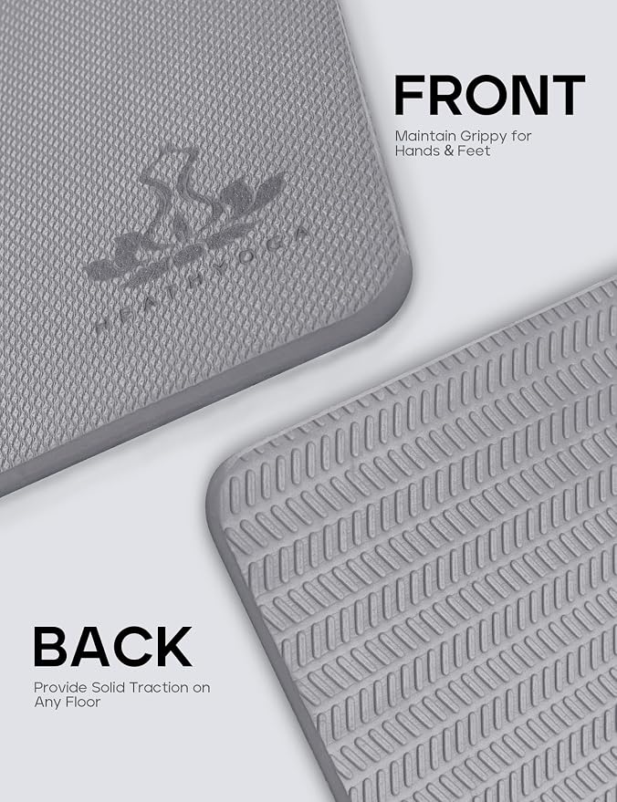 Heathyoga Yoga Knee Pads Cushion Non-Slip Yoga Mat Thick Yoga Accessories for Women Workout Pilates Kneeling Pads for Working out Exercise 26"x10"x0.5"