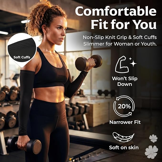 SportsTrail Cooling Arm Sleeves for Men & Women – Breathable, UV Sun Protection, Sports Arm Sleeves for Women, Men & Youth
