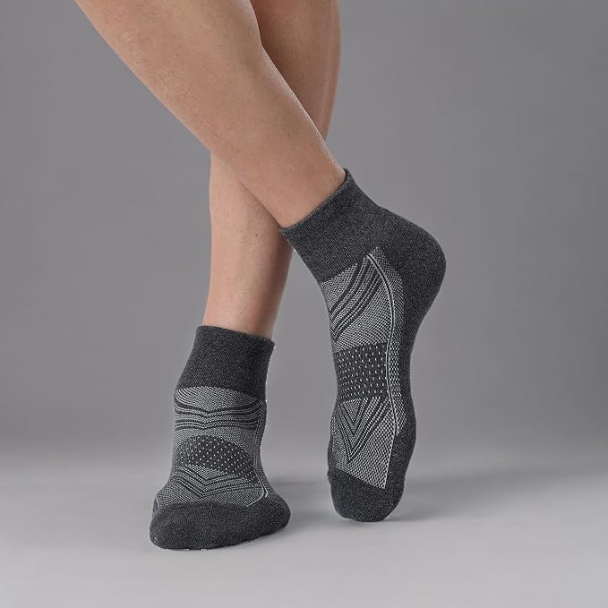 CS CELERSPORT 6 Pairs Women's Running Ankle Socks Athletic Sport Socks Cushioned