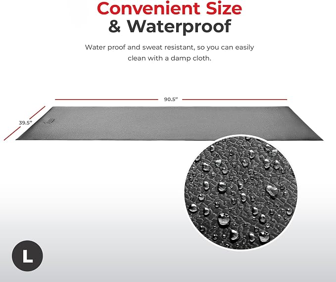 Sunny Health & Fitness Equipment Mats, Home Gym Floor Protection, 4 Sizes