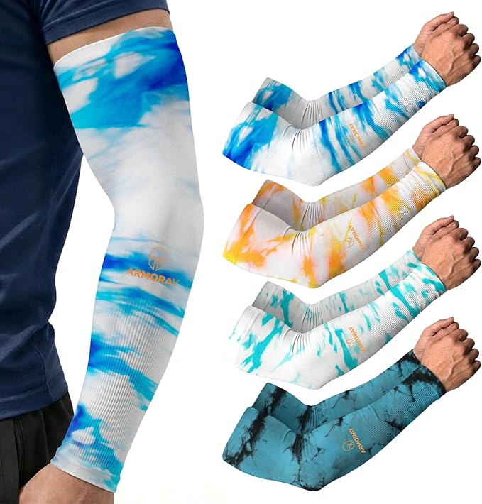 ARMORAY Arm Sleeves for Men and Women - UV Sun Protection Cooling Compression - Tattoo Cover Up Sleeve for Daily Wear & Work