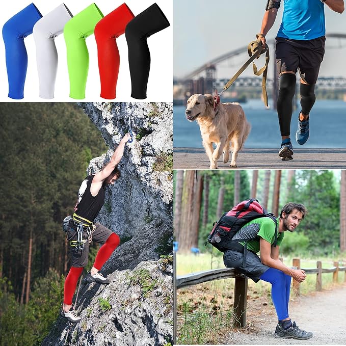 Tatuo Leg Sleeves Compression Long Knee Sleeve UV Protect for Men Women Sport Basketball Football