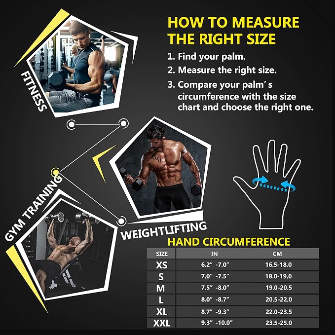 ihuan Breathable Weight Lifting Workout Gym Gloves: Fingerless Exercise Wrist Support | Enhance Palm Protection | Extra Grip for Fitness |Training | Rowing | Pull-ups