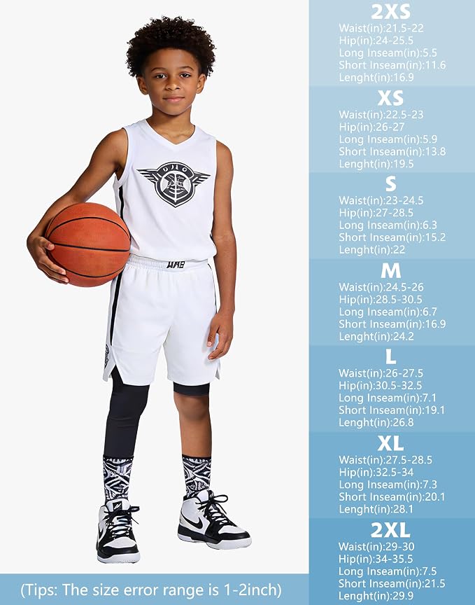 MIVEI One Leg Compression Tights Youth Boys Basketball Leg Sleeve | Kids Compression Pants Girls' Single Leg Tights 3/4 Leggings for Baseball Softball Soccer Running Football, Sports Base Layer