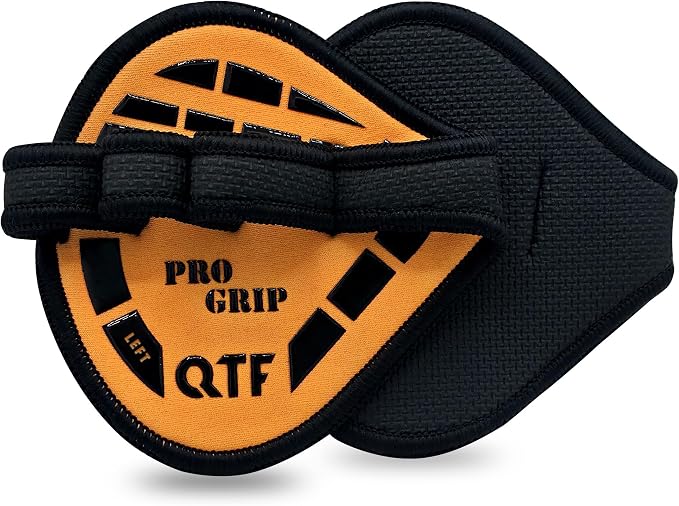 QTF Gym Grips Pads - Neoprene Gloves Gym Palm Protector Weight Lifting Grips Replacement of Workout Gloves Men and Women - Lifting Grip Pads for Weightlifting, Calisthenics.