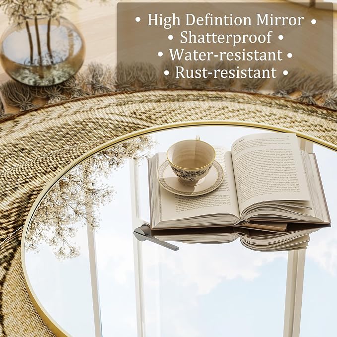 Arched Full Length Mirror 59"x16" Leaning Hanging for Decor Gold | Standing Body Mirror with Aluminum Frame for Bedroom Cloakroom Living Room Make-up Gift
