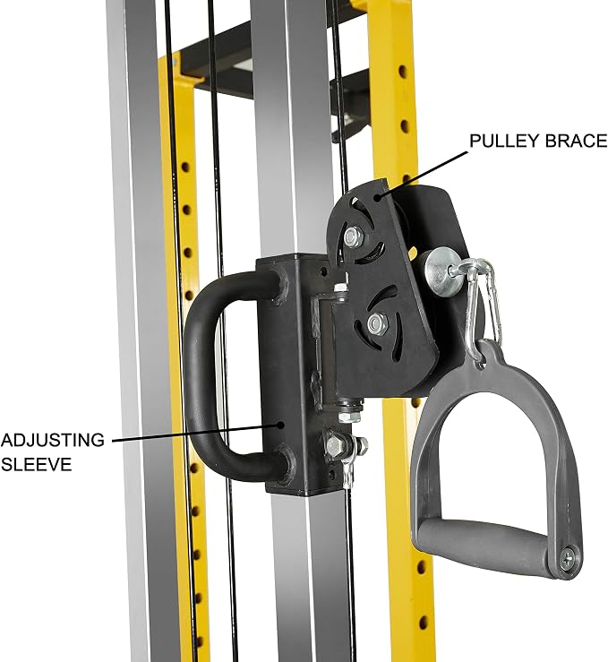HulkFit Multi-Functional Adjustable Pro Series Power Rack Power Cage Exercise Equipment for Home Gym with Squat Rack Attachments and Accessories - Bench Press, Squats, and Deadlifts - Multicolor