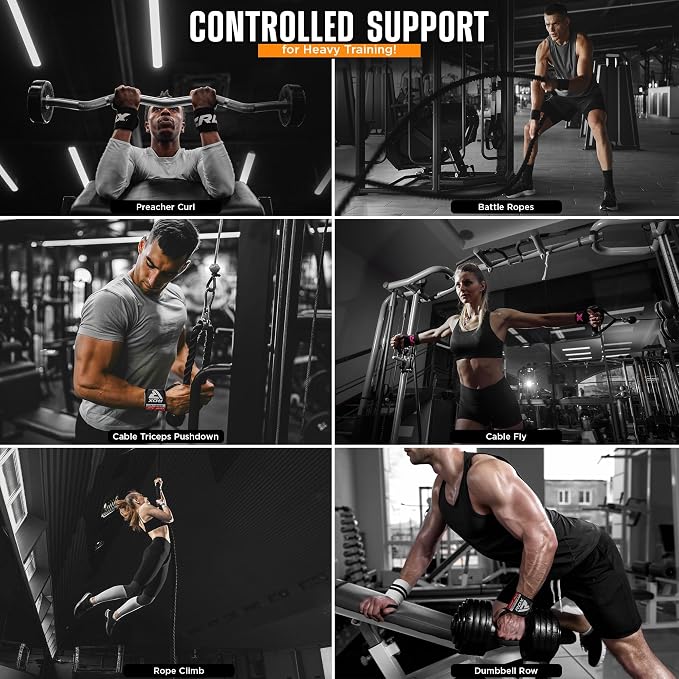 RDX Wrist Wraps for Weightlifting (Pair), IPL USPA Approved, Elasticated 18” Cotton Straps Support with Thumb Loop, Gym Wrap for Weight Lifting Powerlifting Competition Strength Training Bodybuilding