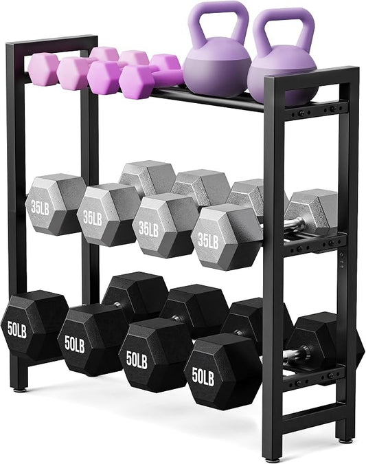 3 Tier Dumbbell Rack, Weight Rack for Home Gym