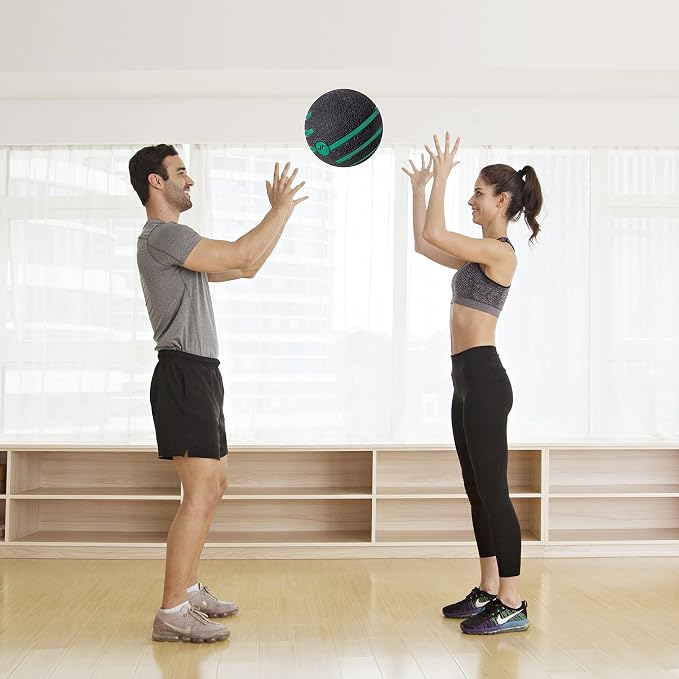 JFIT Dual Texture Medicine Ball – Weighted Exercise Ball for Strength, Core & Functional Fitness Training