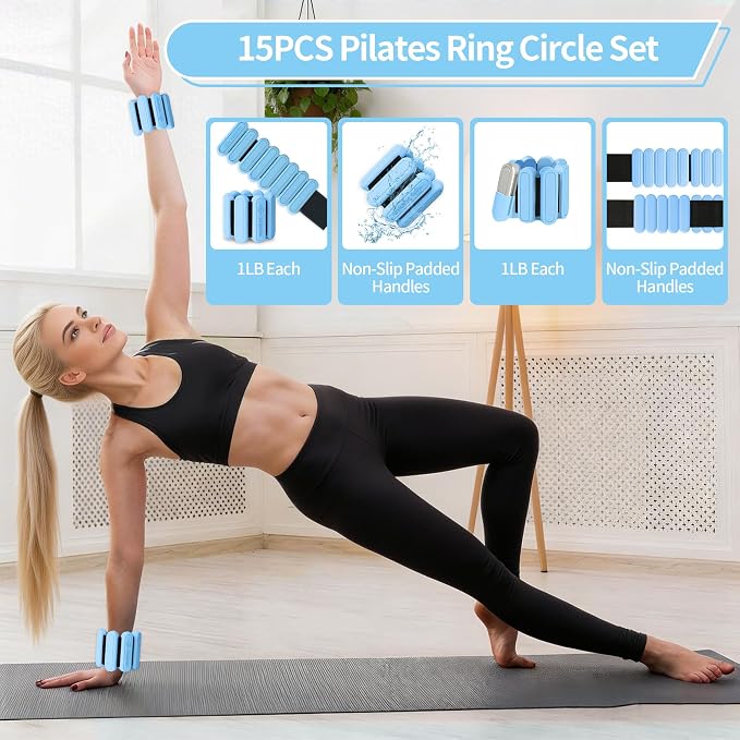DICYWUDI Fabric Resistance Bands for Working Out, 6Pack Non-Slip Exercise Bands for Women and Men, Fabric Booty Bands for Home, Fitness, Pilates, Stretching