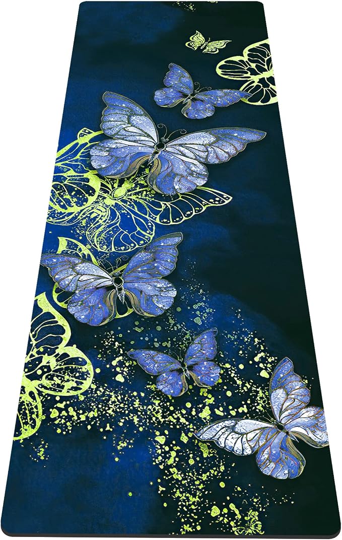 nuveti Yoga Mat Print Extra Thick TPE Non Slip Fitness Exercise Mat with Carrying Bag,72"x24" Extra Thick 6MM Exercise & Workout Mat for Yoga, Pilates Fitness and Floor Exercises