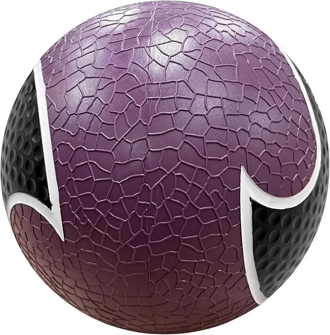 Champion Sports Rhino Elite Medicine Ball – Textured Surface, Superior Grip, Hollow Synthetic Rubber for Consistent Bounce & Durability, Multiple Weights & Colors - Optional Rebounder Sold Separately