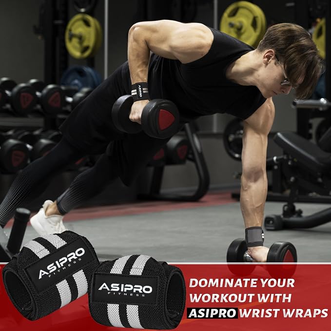 Wrist Wraps for Weightlifting 18" Wrist Straps for Weightlifting Weight Lifting Wrist Wraps for Men & Women, Muñequeras para Gym Wrist Support for Working Out, Gym Wrist Wraps for Powerlifting