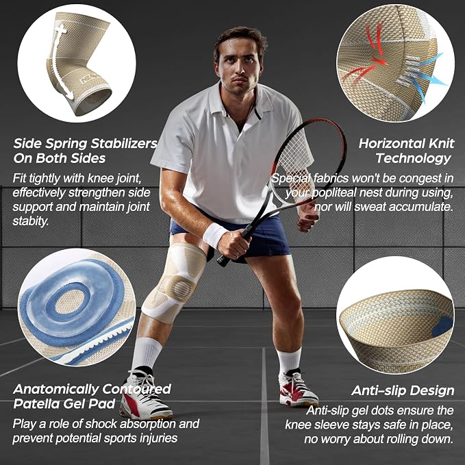 NEENCA Professional Knee Brace, Medical Knee Support for Women & Men Relief | Upgraded Version, Patented Patella Gel Pad & Side Stabilizers, For Knee Pain, Swelling, ACL,PCL, Circulation, Sports, Workout
