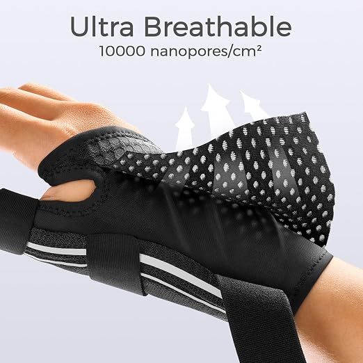 FREETOO Thumb and Wrist Brace Right Left Hand for Arthritis and Support | Thumb Spica Splint,Thumb Stabilizer;De Quervain Syndrome,Sprain,Tendinitis,Trigger thumb,CMC;Sleeping,Work,Type,Ergonomical