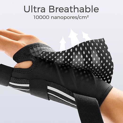 FREETOO Thumb and Wrist Brace Right Left Hand for Arthritis and Support | Thumb Spica Splint,Thumb Stabilizer;De Quervain Syndrome,Sprain,Tendinitis,Trigger thumb,CMC;Sleeping,Work,Type,Ergonomical
