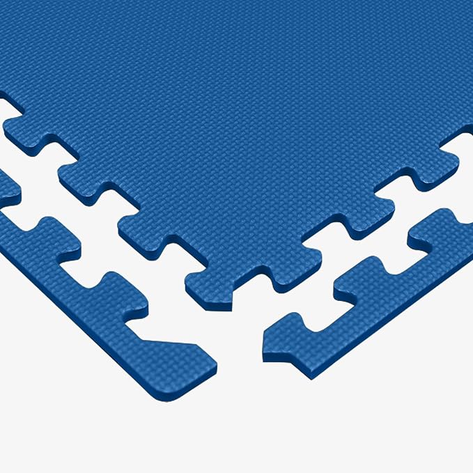 We Sell Mats 1/2 Inch Thickness Multipurpose EVA Foam Floor Tiles, Interlocking Floor Mat for Indoor Gym and Home Use, 24 in x 24 in, Blue