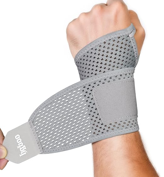 2-Pack Ultra-Thin Wrist Braces, Breathable Comfort Mesh Fabric Support for Pain Relief - Ideal for Carpal Tunnel, Tendonitis, Sports, Fitness and Daily Use - Adjustable Wrist Support (Gray)