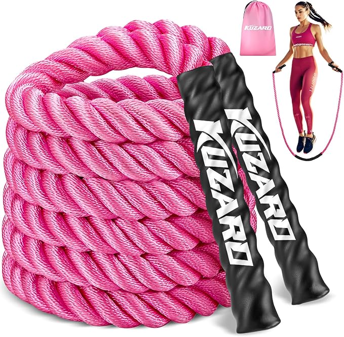 KUZARO Jump Rope, Weighted Jump Rope for Women, Heavy Jump Ropes for Fitness, Home Gym Exercise Equipment, Adult Skipping Rope for Improve Strength, Weight Loss, Boxing Training,Total Body Workout Equipment