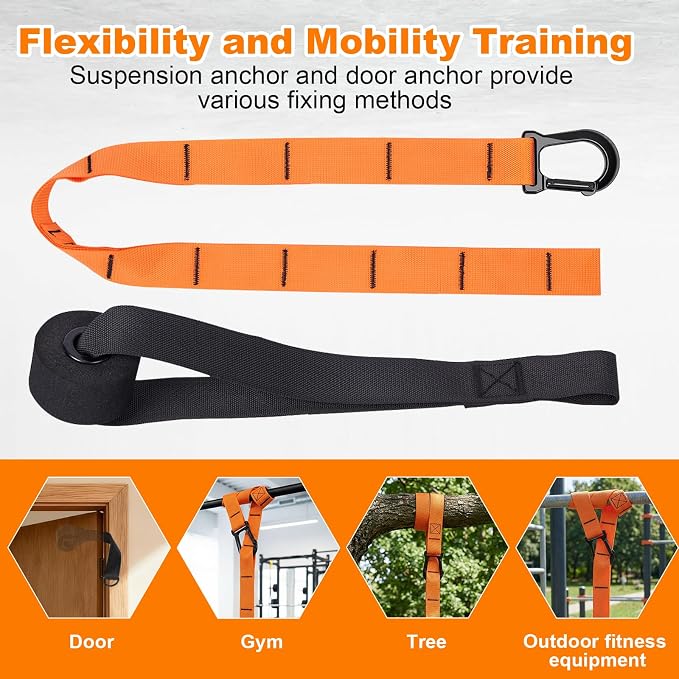 WELSPO Home Resistance Training Kit with 2 Resistance Bands | Exercise Guide & Door Anchor included,350lb Capacity, for Full Body Workout, Strength Training & Travel Fitness