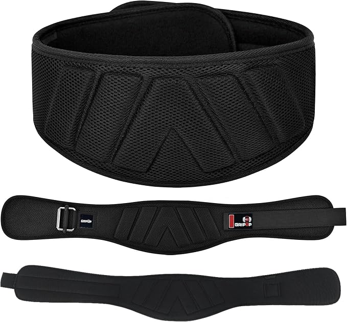 Weight lifting Belt 6 Inch Auto-Lock Curved Padded Back Lumbar Support Gym Belt for Fitness Exercise Bodybuilding Powerlifting Workouts Deadlifts Squats & Weightlifting Men Women