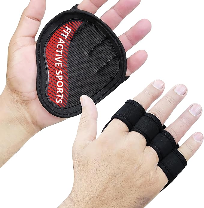 Workout Gloves for Gym - Durable Gym Grips, & Grip Pads - Rubber Padding to Avoid Calluses - Suits Men & Women