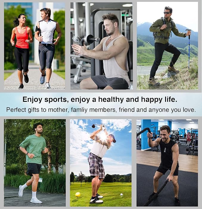suaskk Men's Ankle Athletic Cushioned Anti-Blister Running Socks 5 Pairs | Comfort and Breathable, Moisture Wicking,