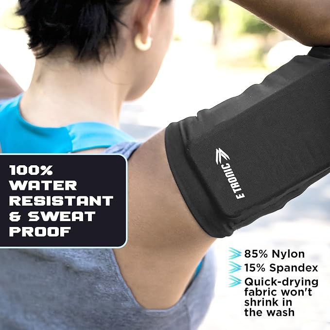 Phone Holder for Running, Cell Phone Arm Bands with Reflective Logo, Phone Strap Armband Fits iPhone and Android, Use for Running, Walking, Hiking and Biking, Gray, Small