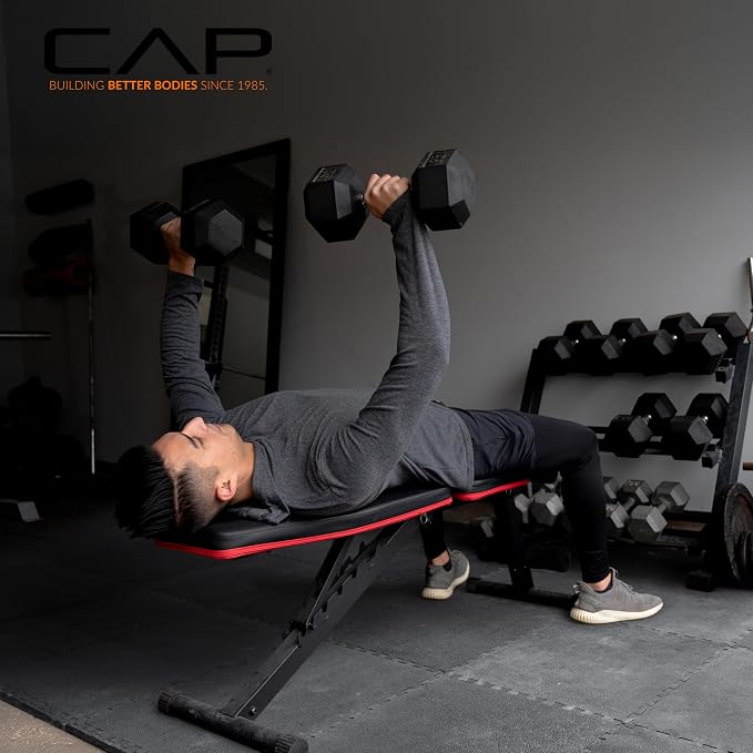 CAP Barbell 3/4-Inch Interlocking EVA Foam Exercise Puzzle Mat Home Gym Flooring - 3 Pack | 24" x 24" x 3/4" | Pebble Pattern - Black