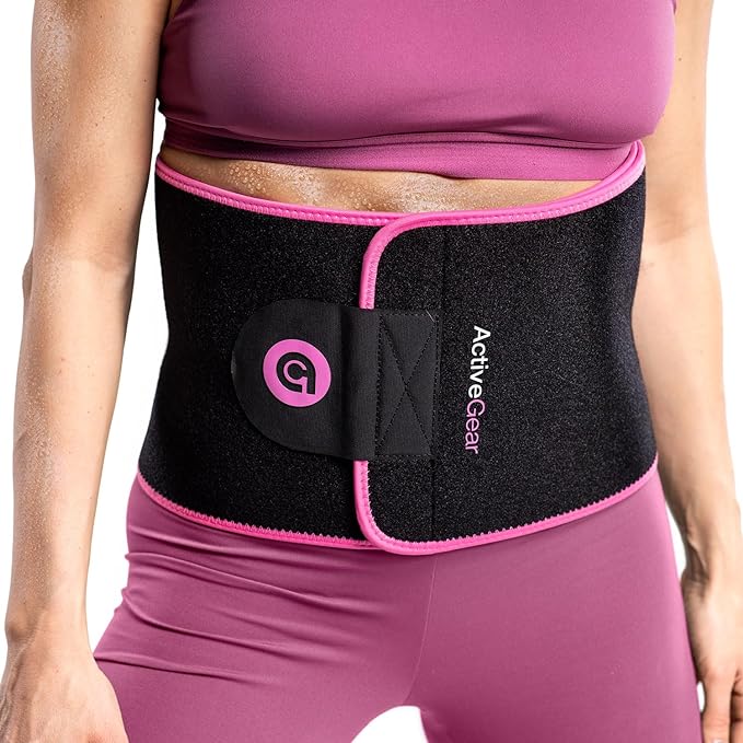 Premium Waist Trimmer & Trainer Belt for Men and Women - Sweat-Enhancing Slimming Wrap for Stomach, Adjustable Fit