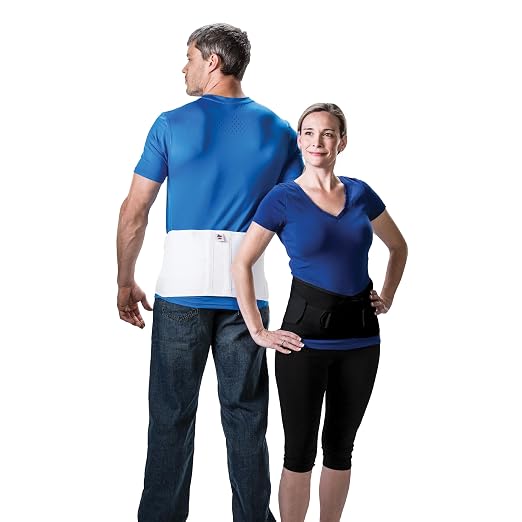 CorFit Back Brace for Lower Back Pain Relief & Lumbar Support Belt, WH, XS | CorFit's patented proportional sizing and dual pulls deliver customized compression, posture support, and spinal stability.