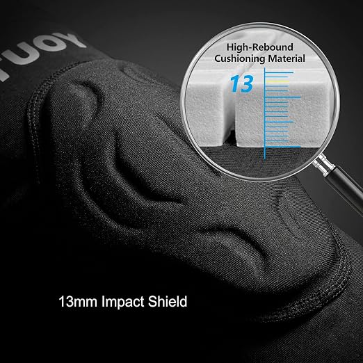 Padded Knee & Shin Guards, Compression Junior Youth Proslide Leg Sleeve Pads, Sliding Anti-Slip Breathable Foam Padding Knee Brace for Football & Multi-Sport (1 Pair)